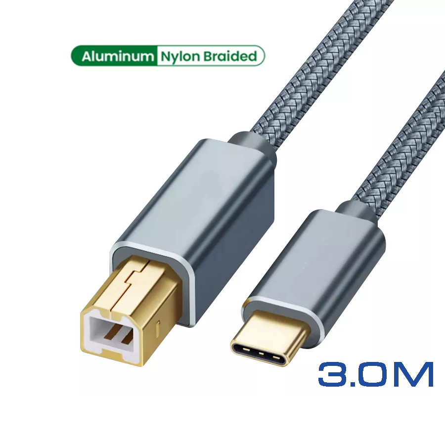 Sonilco USB-C to USB-B 2.0 Cable Nylon Epson HP Canon Brother Printer Scanner
